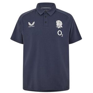 Castore Mens England Rugby Travel Polo Shirt / Navy